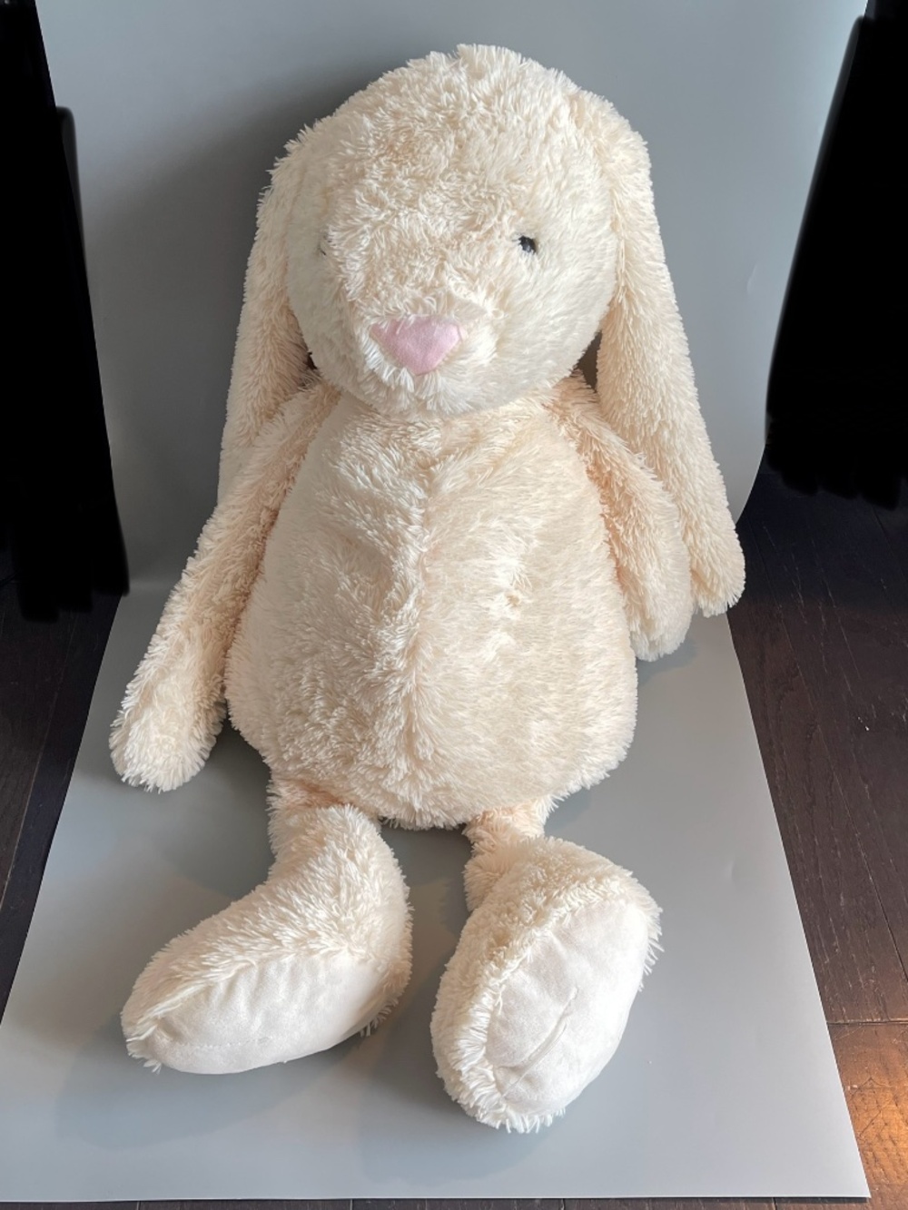 not jellycat beige/yellow bunny rabbit huge toy super cute